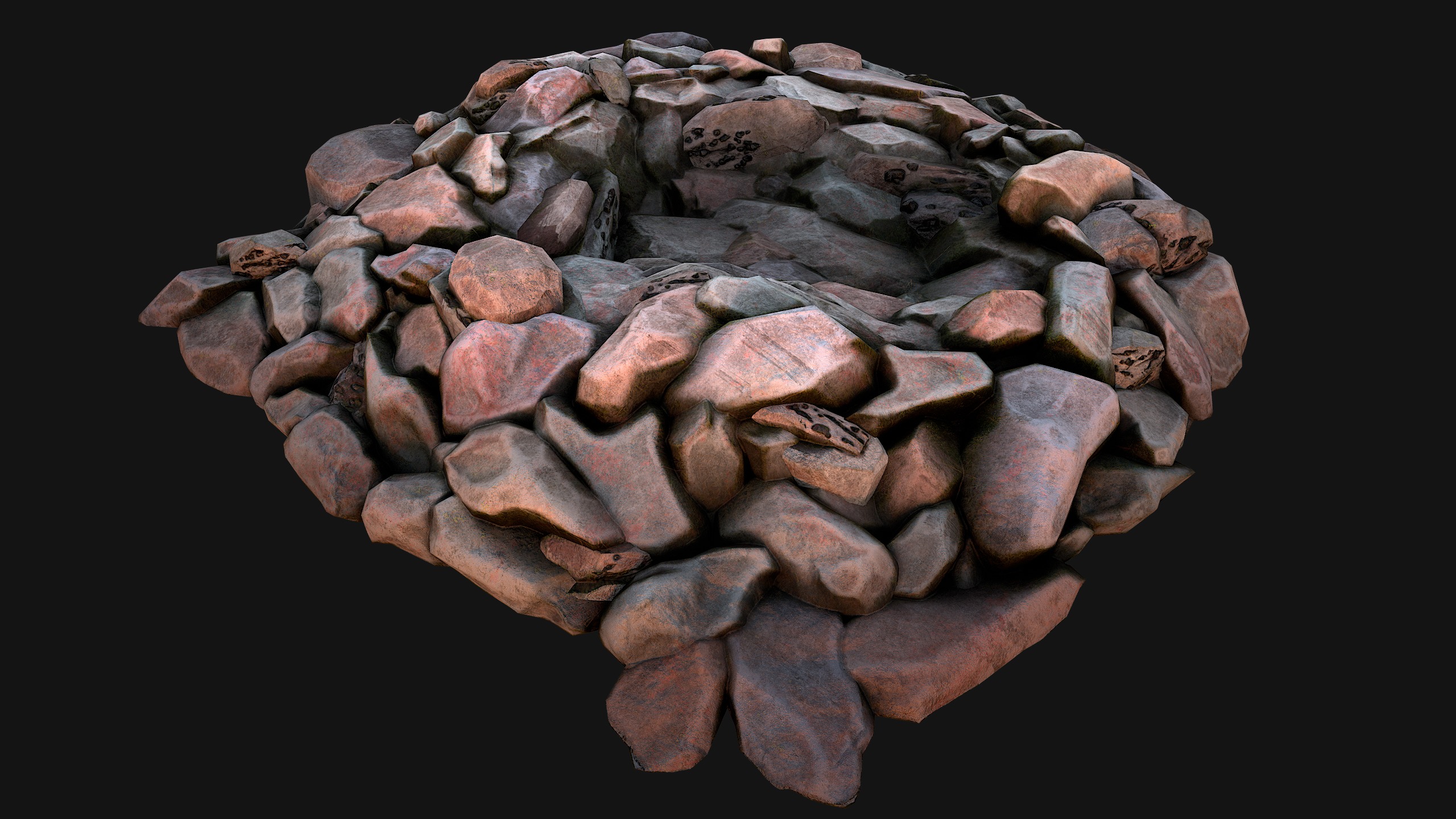 Coal Deposits Ore Industrial Resources Low-poly 3D model_41