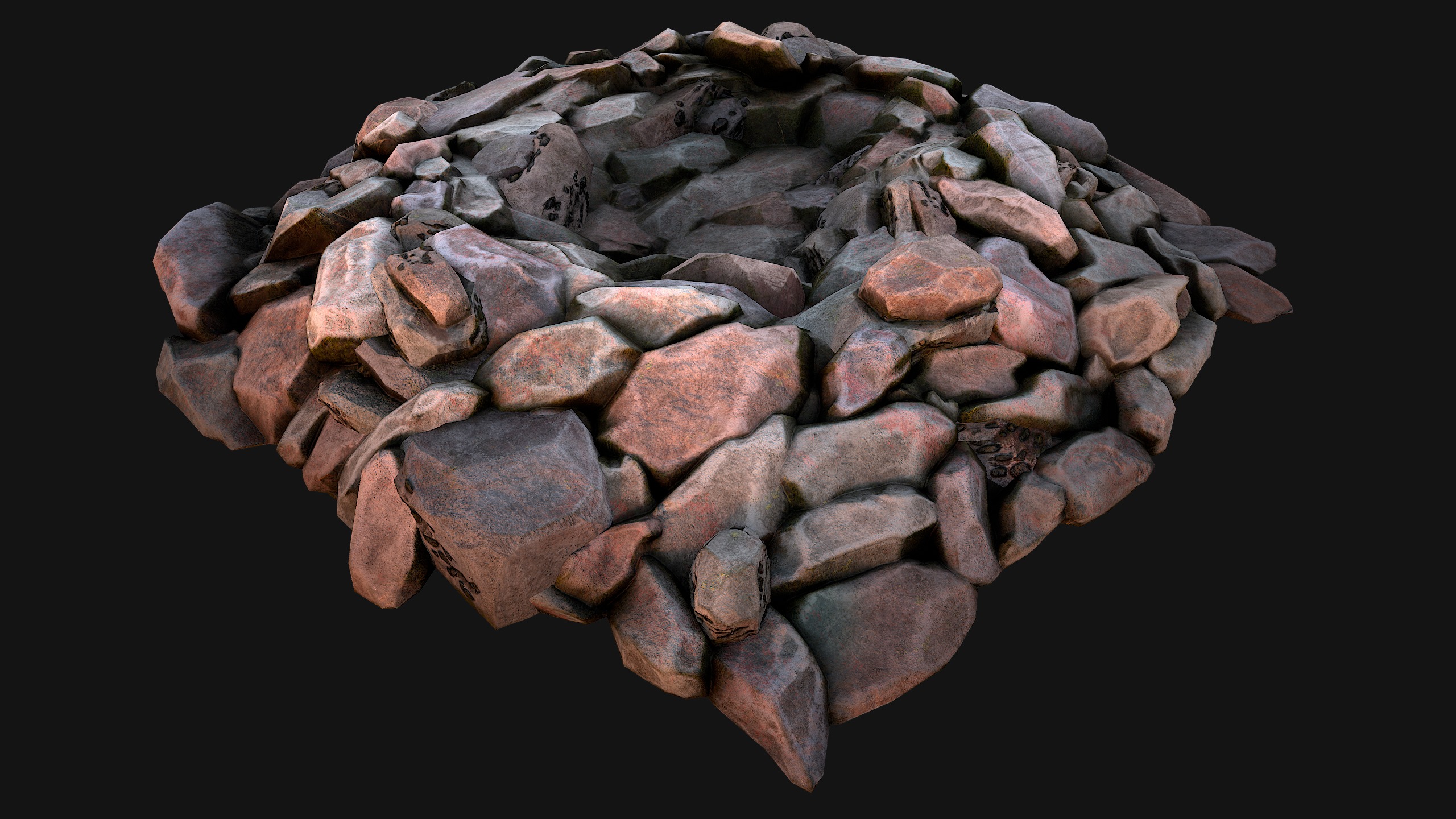 Coal Deposits Ore Industrial Resources Low-poly 3D model_45