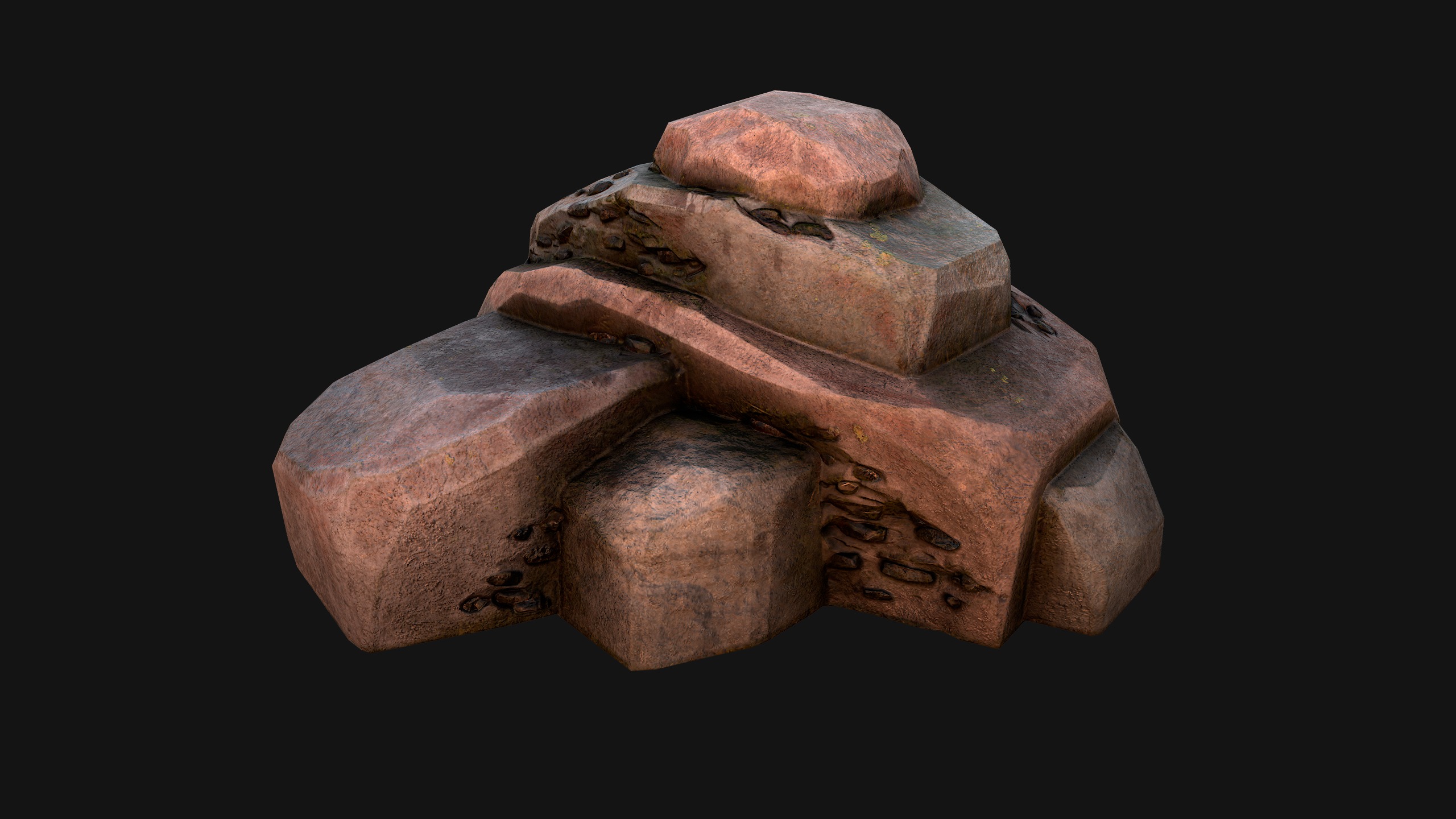 Coal Deposits Ore Industrial Resources Low-poly 3D model_14