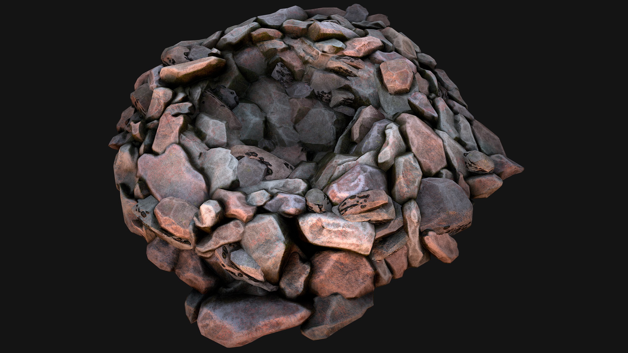 Coal Deposits Ore Industrial Resources Low-poly 3D model_31