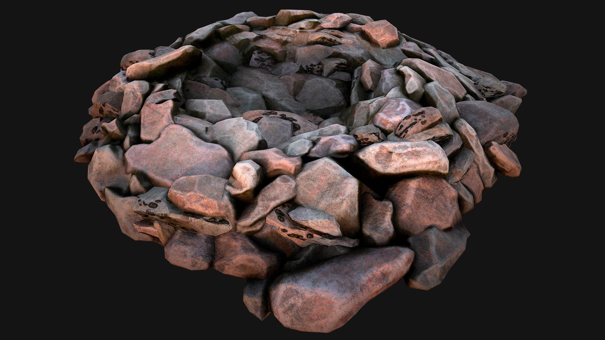 Coal Deposits Ore Industrial Resources Low-poly 3D model_27
