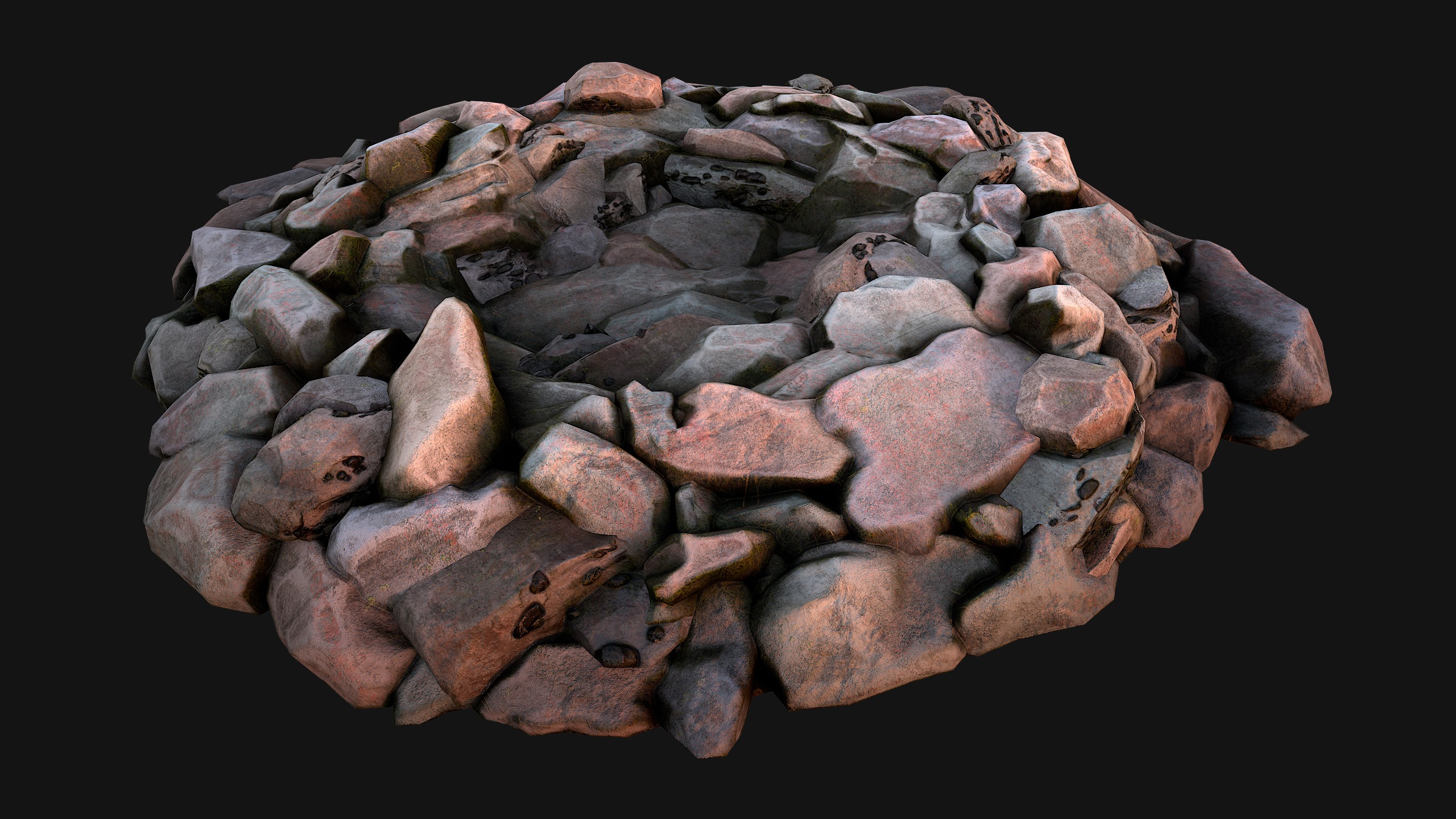 Coal Deposits Ore Industrial Resources Low-poly 3D model_35