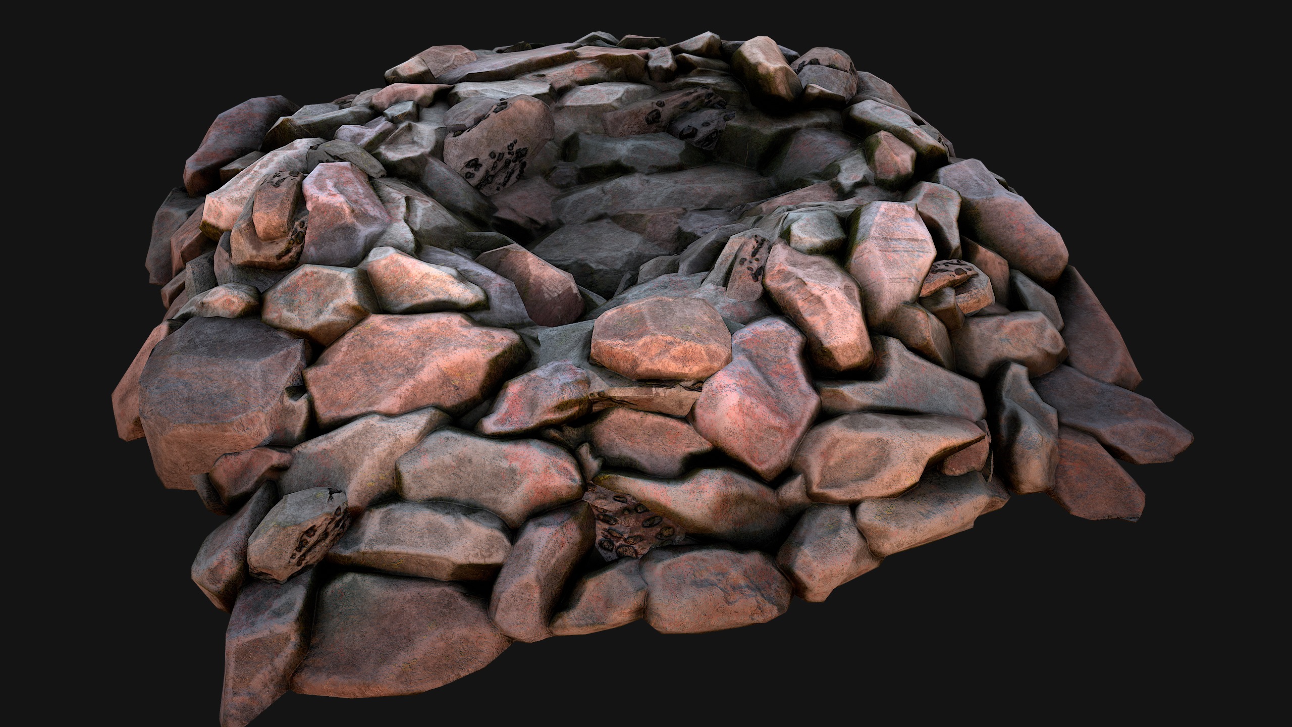 Coal Deposits Ore Industrial Resources Low-poly 3D model_43