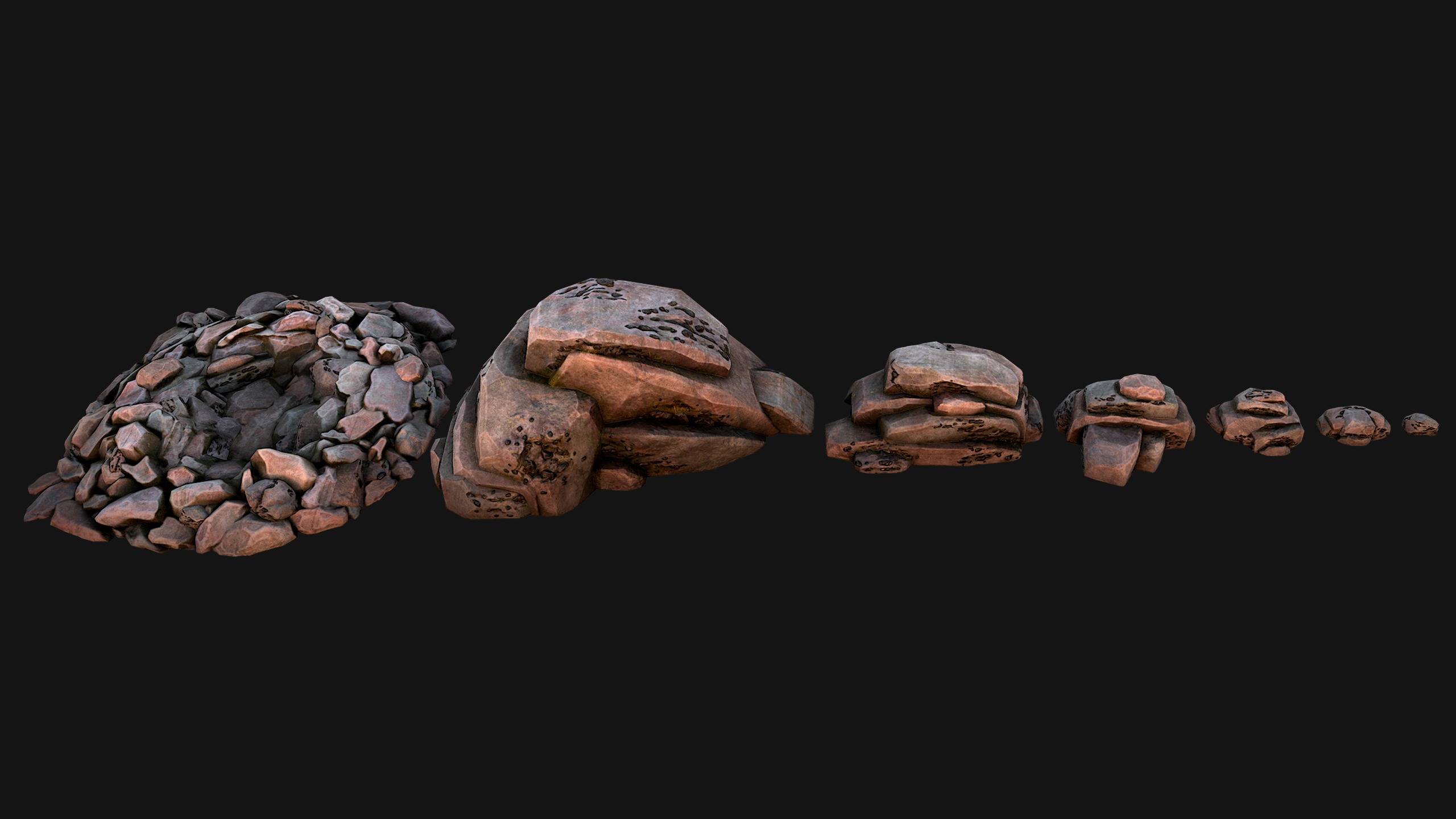 Coal Deposits Ore Industrial Resources Low-poly 3D model_5