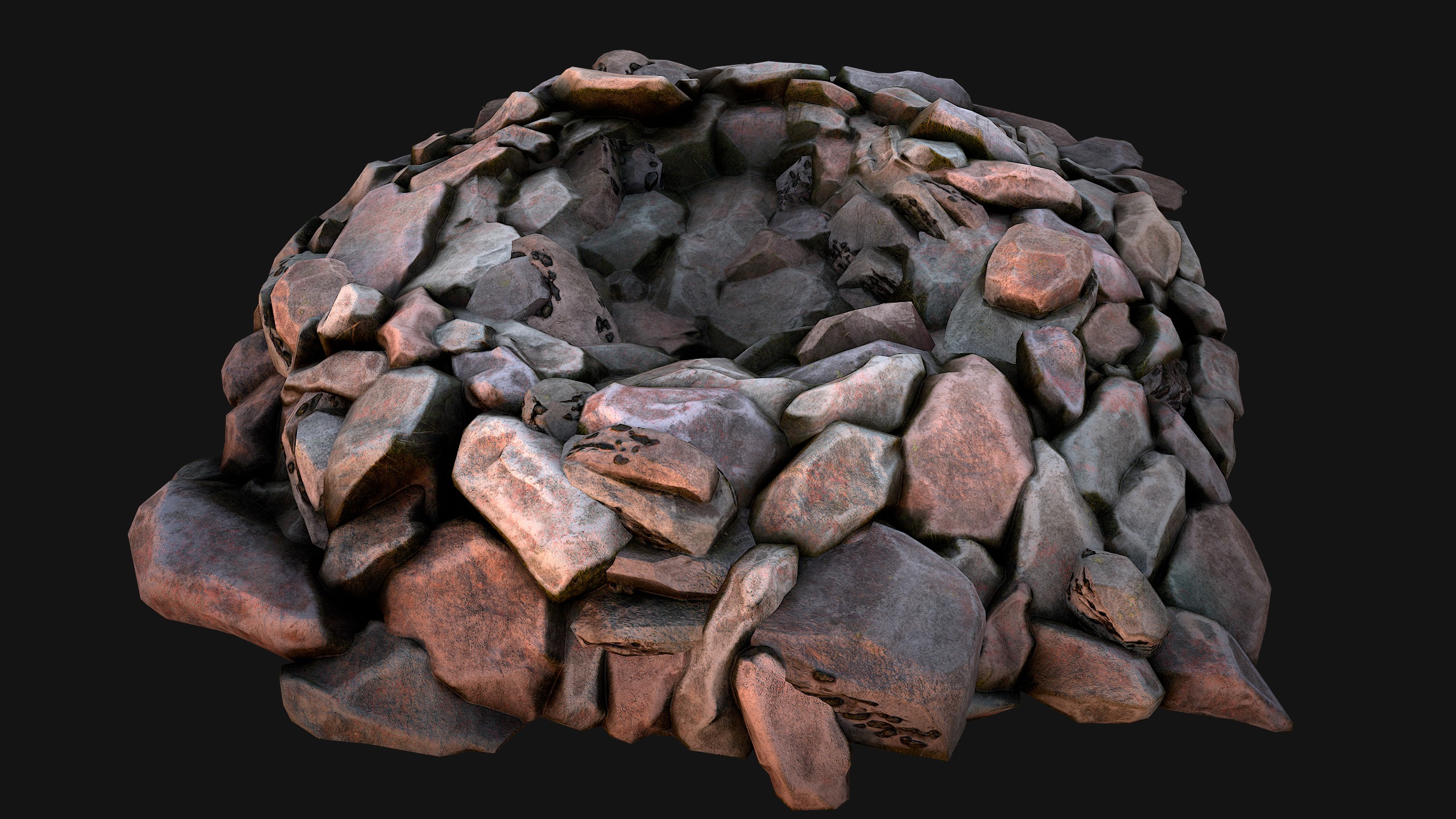 Coal Deposits Ore Industrial Resources Low-poly 3D model_25