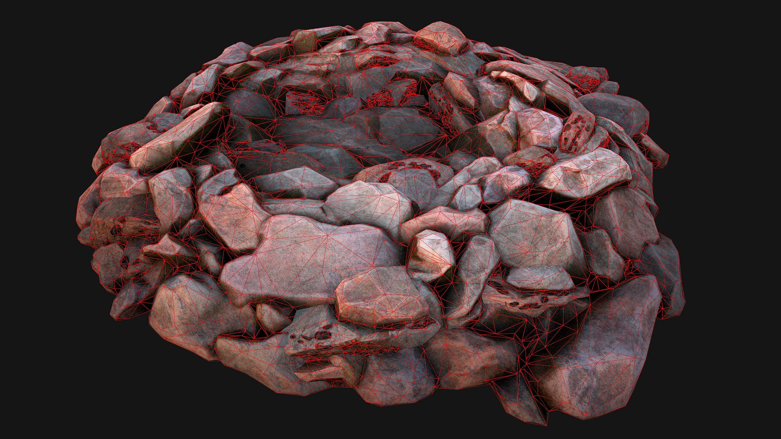 Coal Deposits Ore Industrial Resources Low-poly 3D model_38