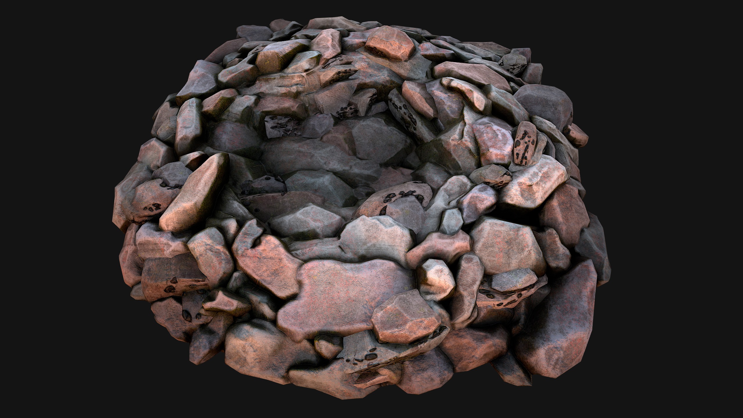 Coal Deposits Ore Industrial Resources Low-poly 3D model_33