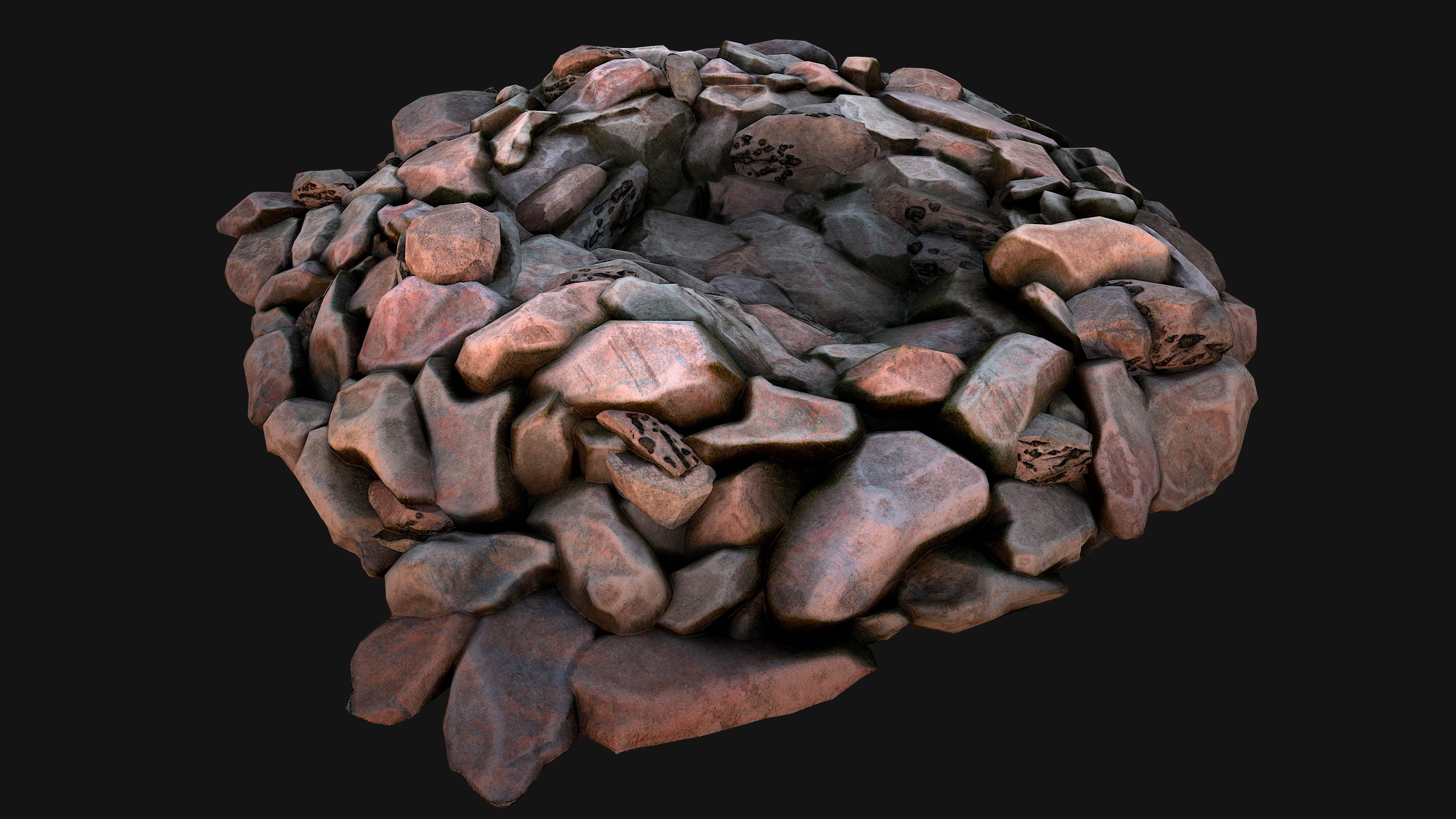 Coal Deposits Ore Industrial Resources Low-poly 3D model_40