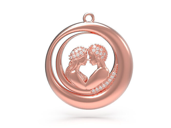 COUPLE PENDANT  3D print model