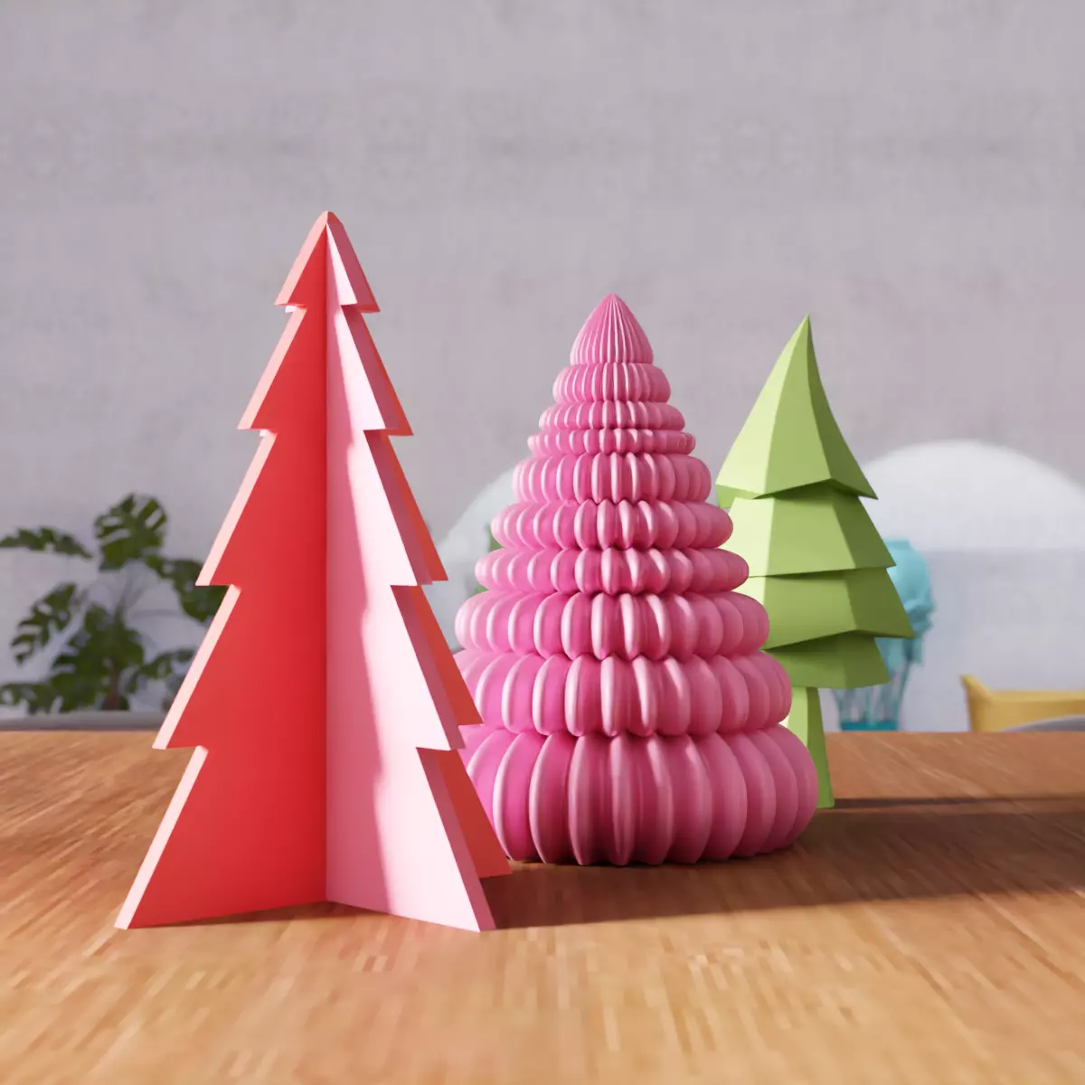 Christmas Tree Set - 391 3D print model_1