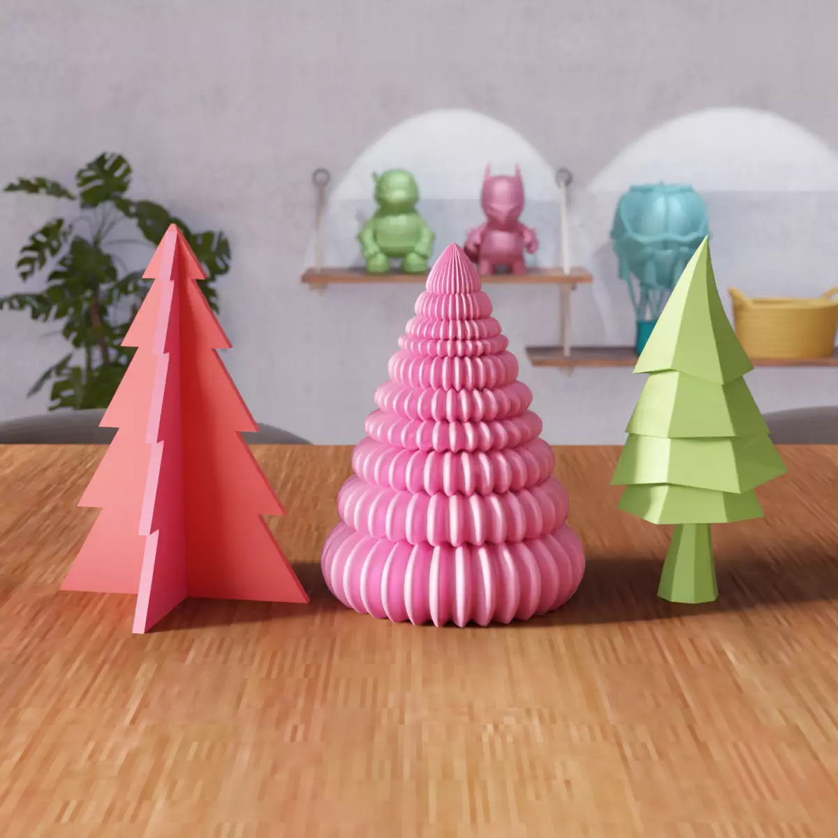 Christmas Tree Set - 391 3D print model_0