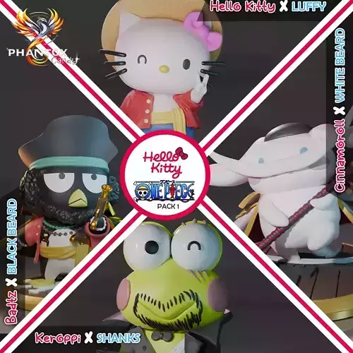 Hello Kitty x One Piece Pack 1 3D print model