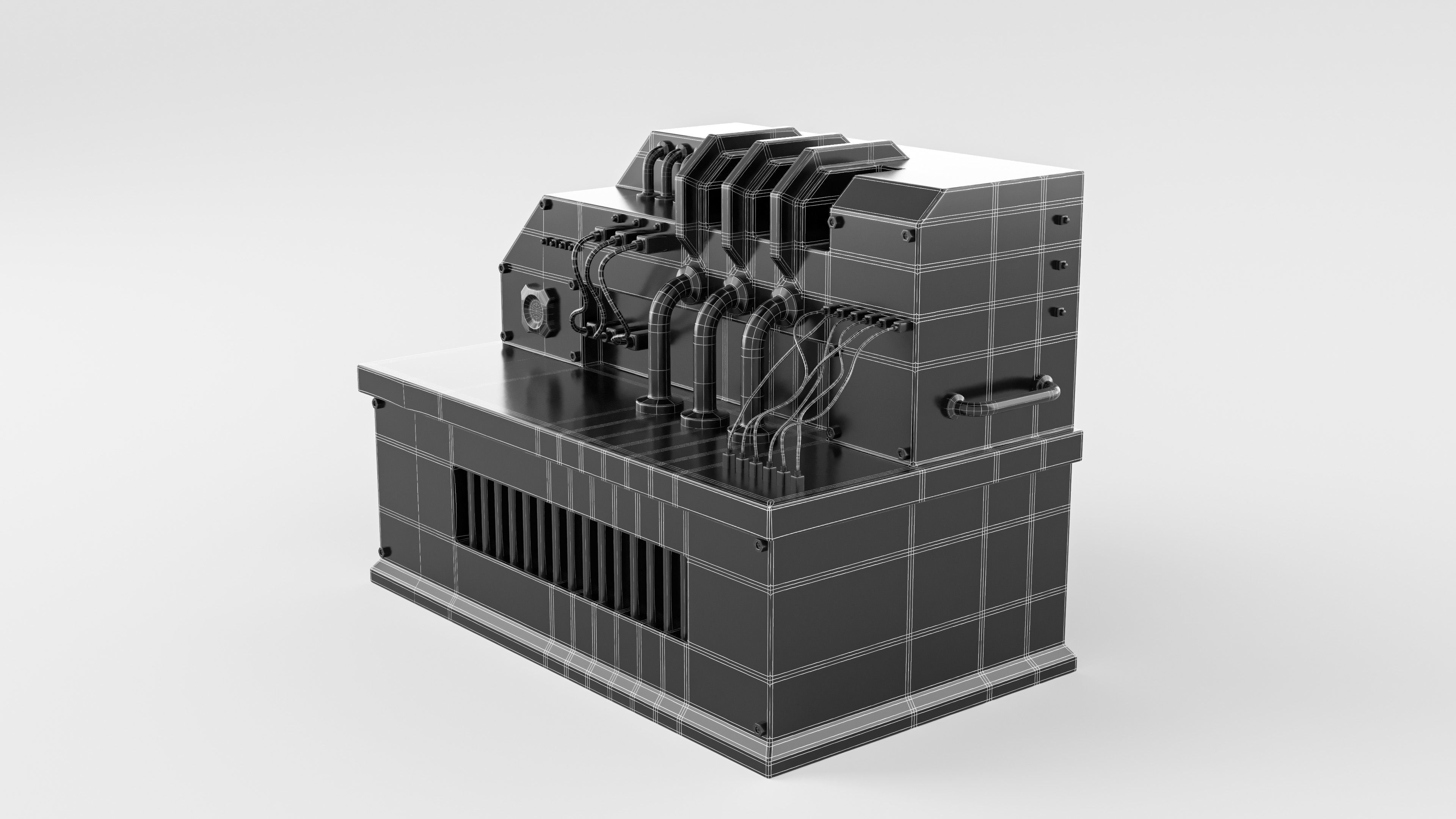 Sci-Fi Generator Low-poly 3D model_4