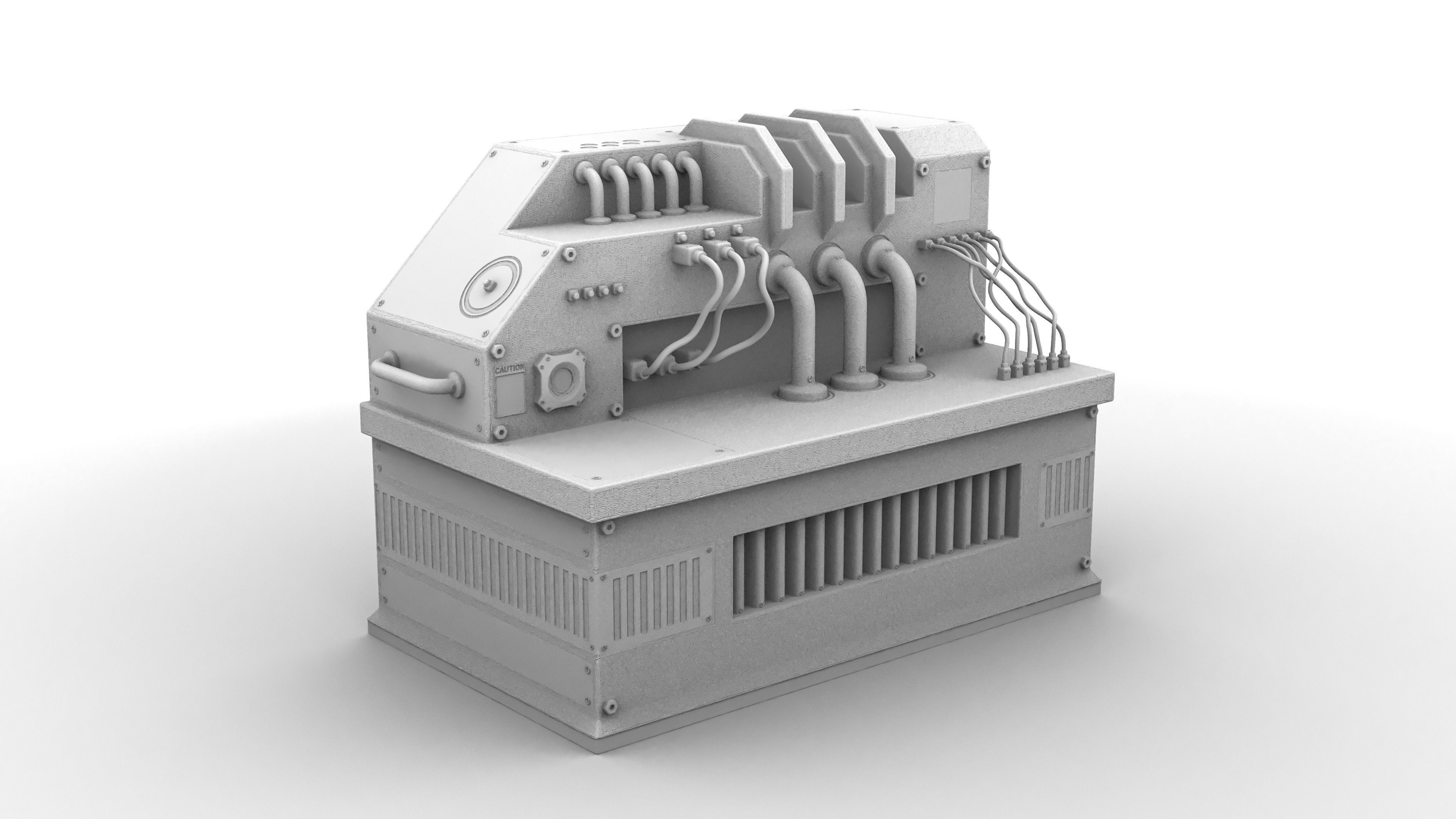 Sci-Fi Generator Low-poly 3D model_6