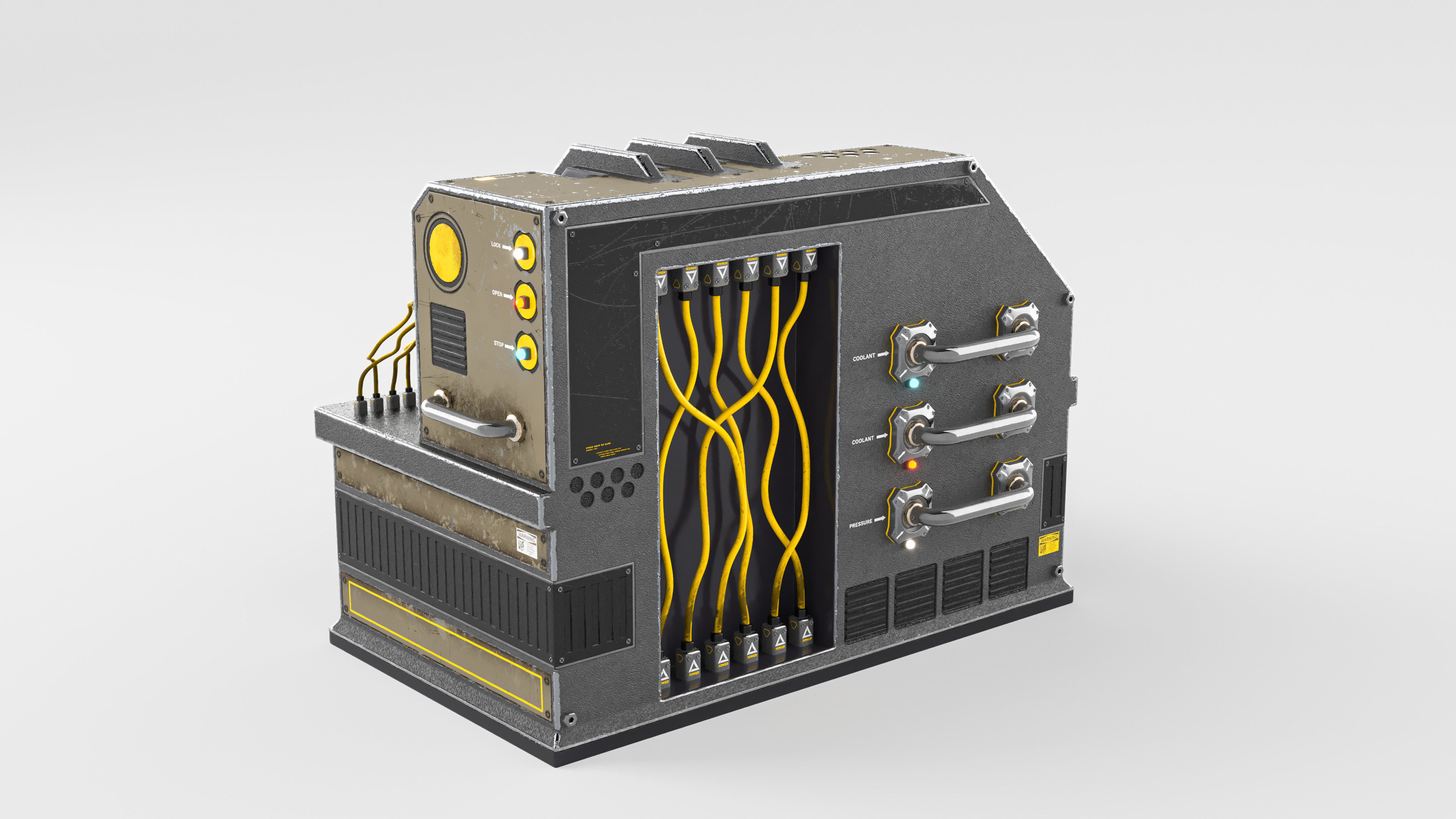 Sci-Fi Generator Low-poly 3D model_1