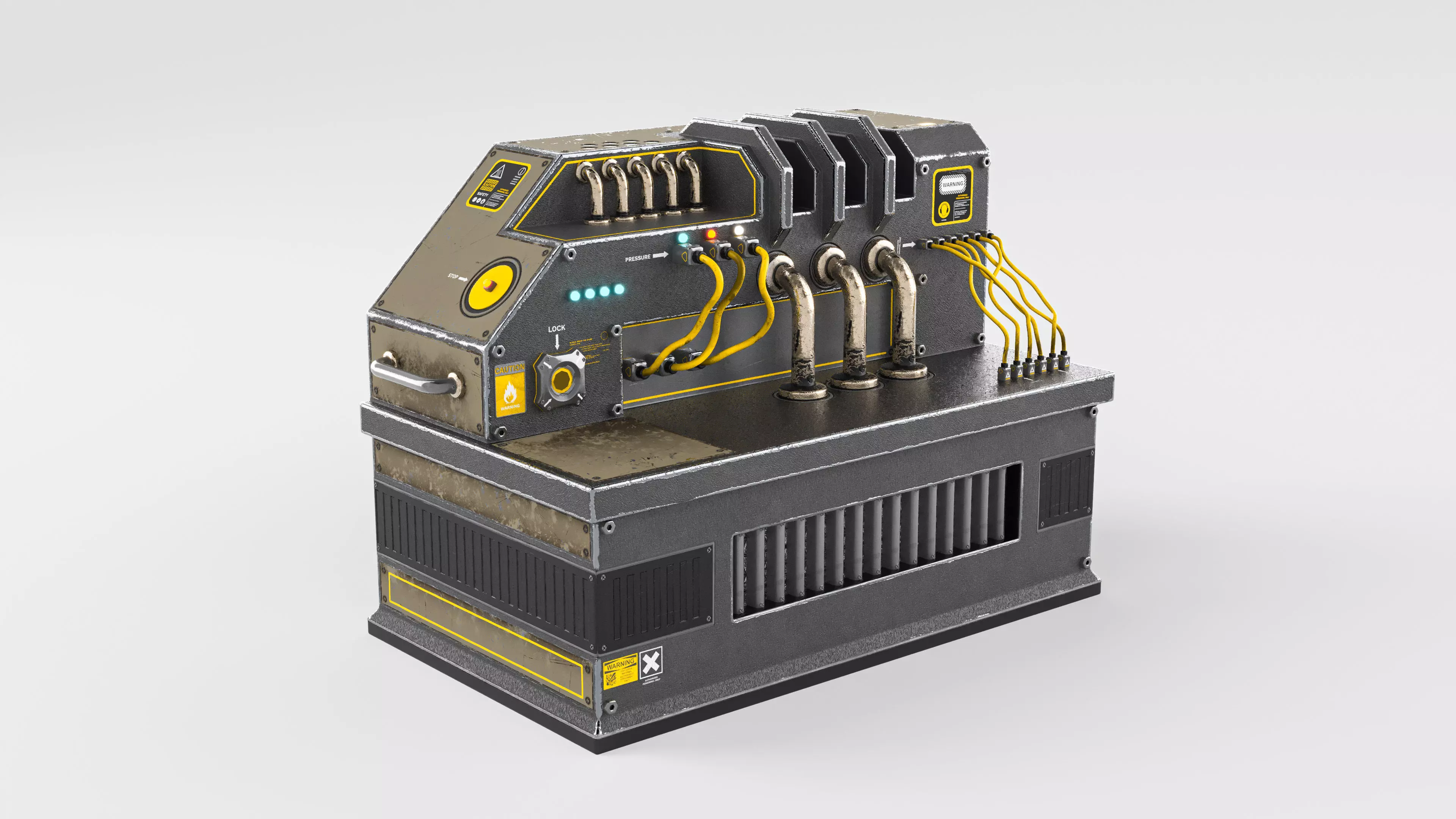 Sci-Fi Generator Low-poly 3D model_0