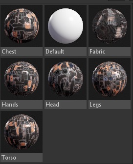 Rigged sci-fi robot character Low-poly 3D model_41