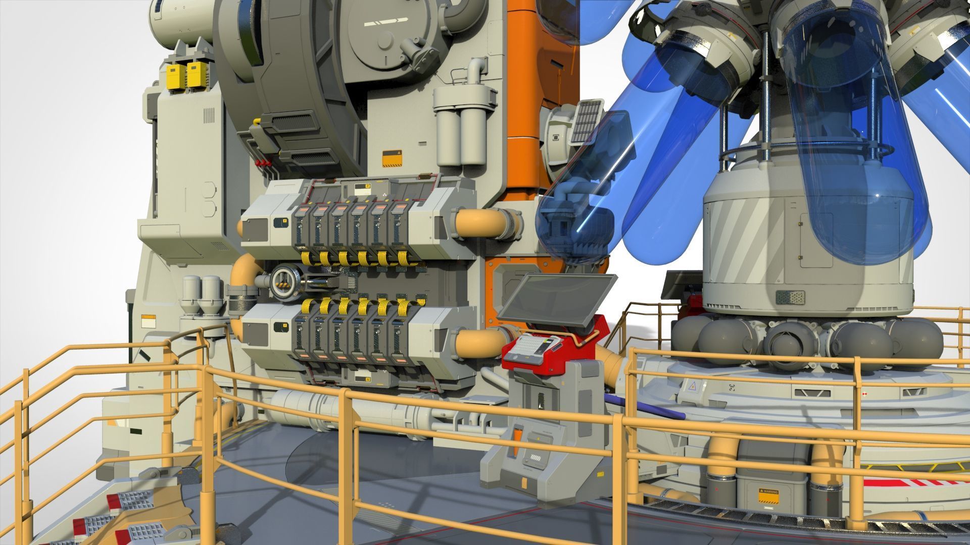 Sci-fi incubator 3D model_12