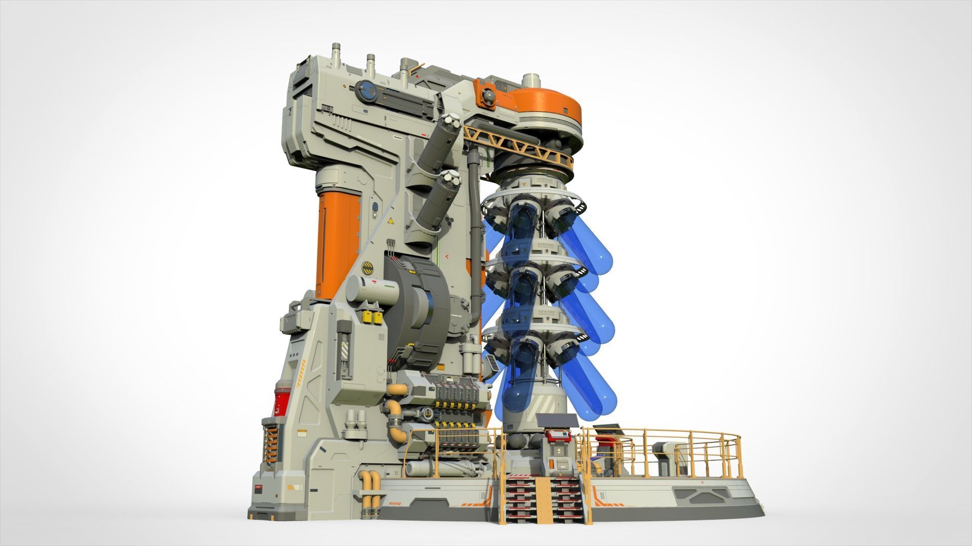 Sci-fi incubator 3D model_5