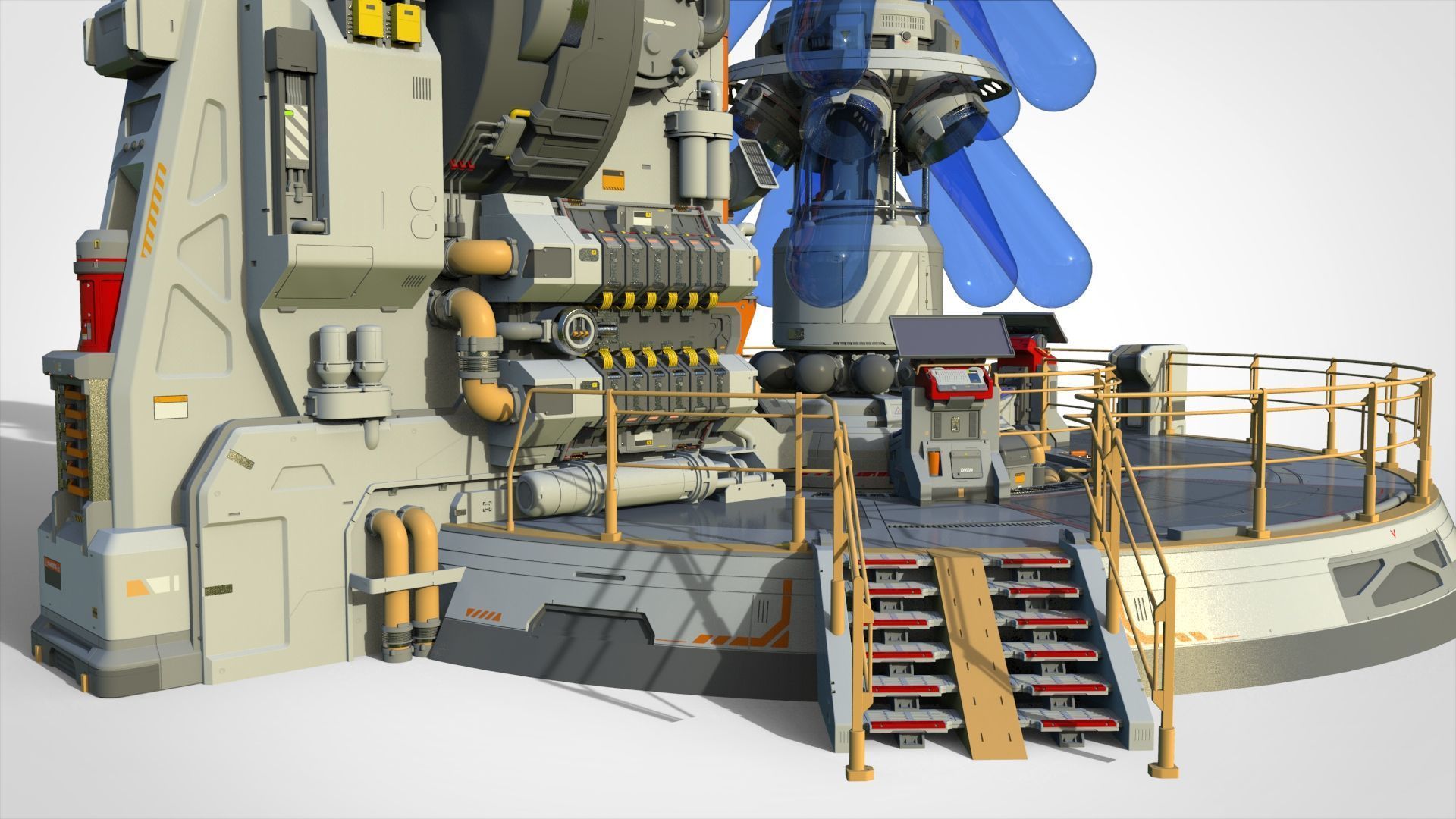 Sci-fi incubator 3D model_9