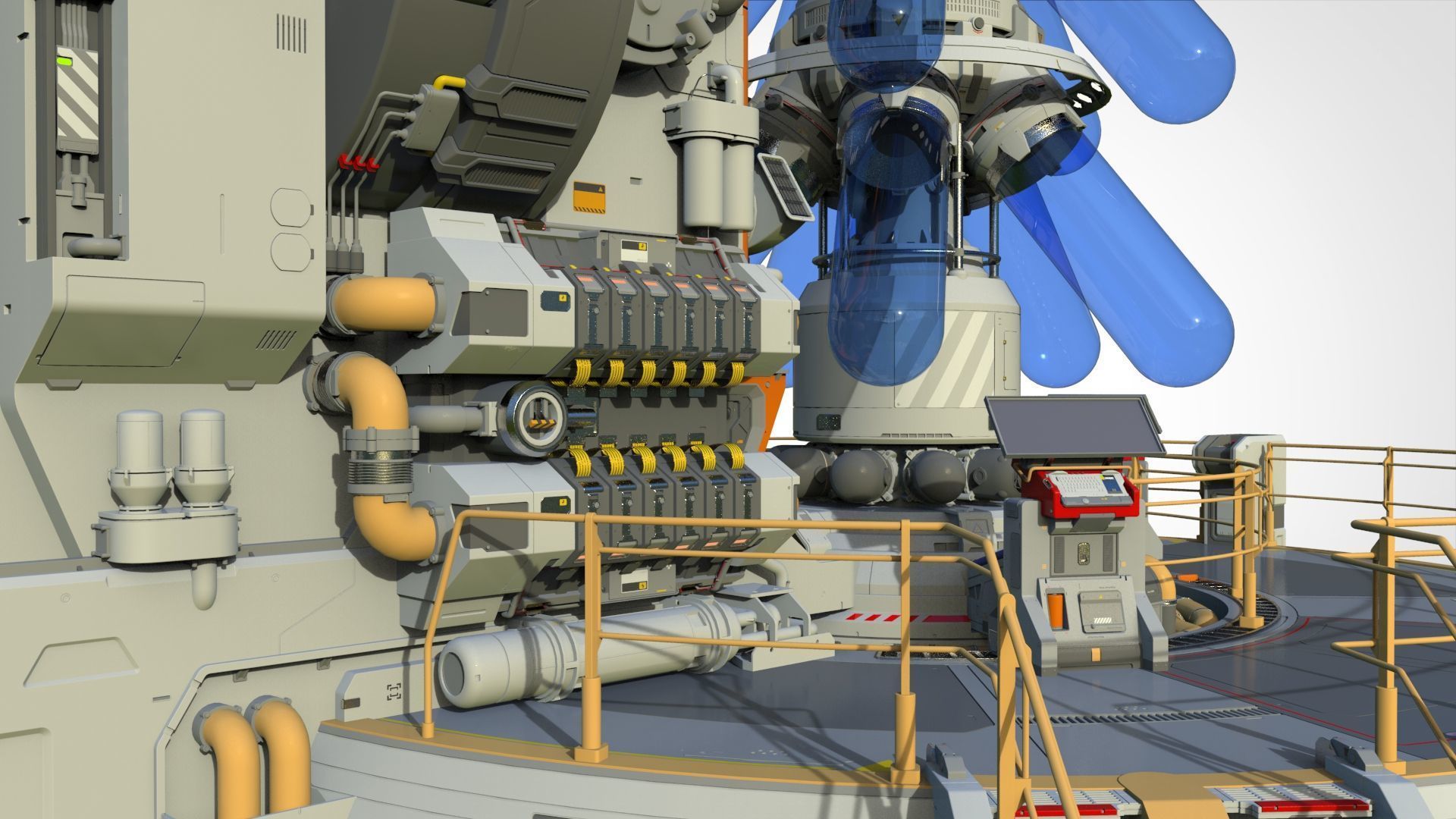 Sci-fi incubator 3D model_11