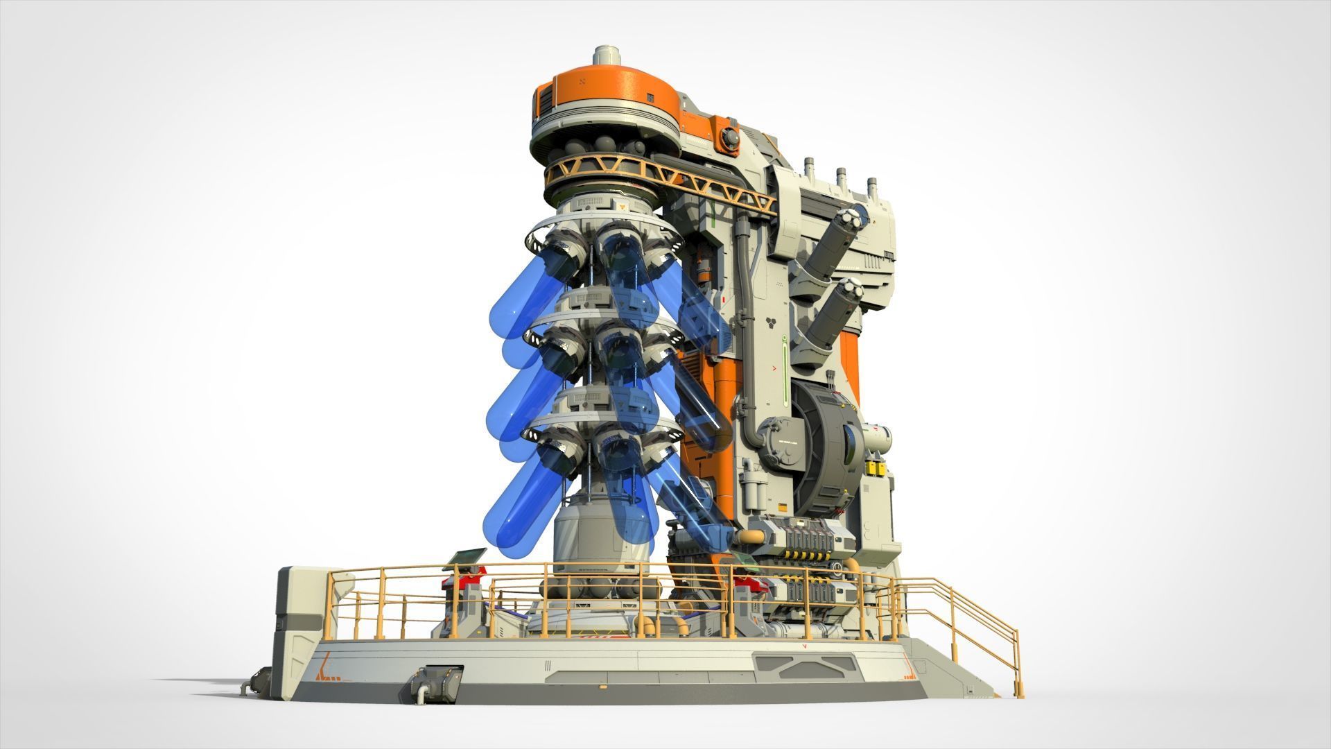 Sci-fi incubator 3D model_2