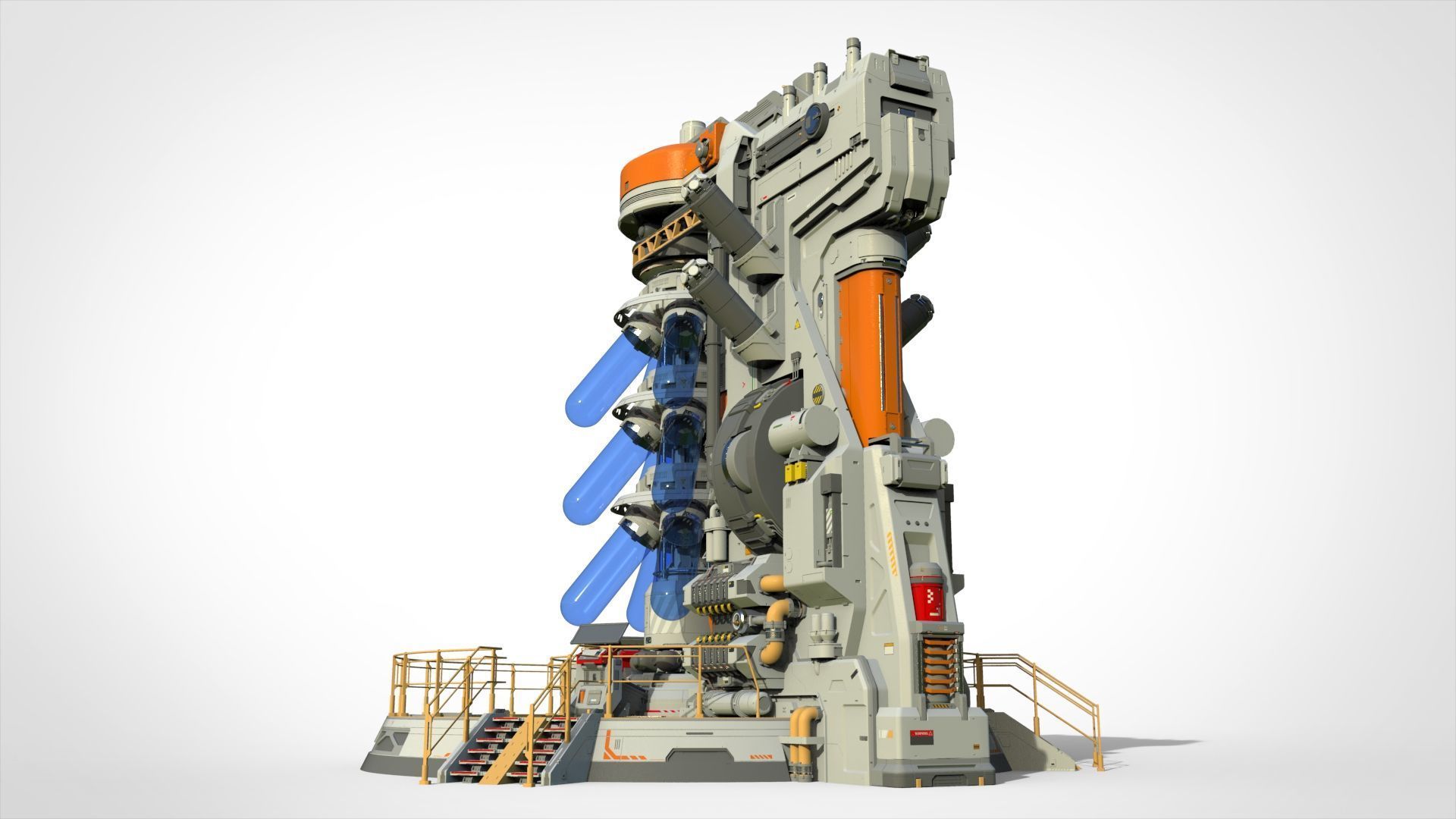 Sci-fi incubator 3D model_4