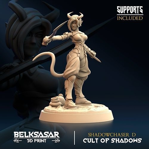 Tiefling - Shadowchaser D 3D print model
