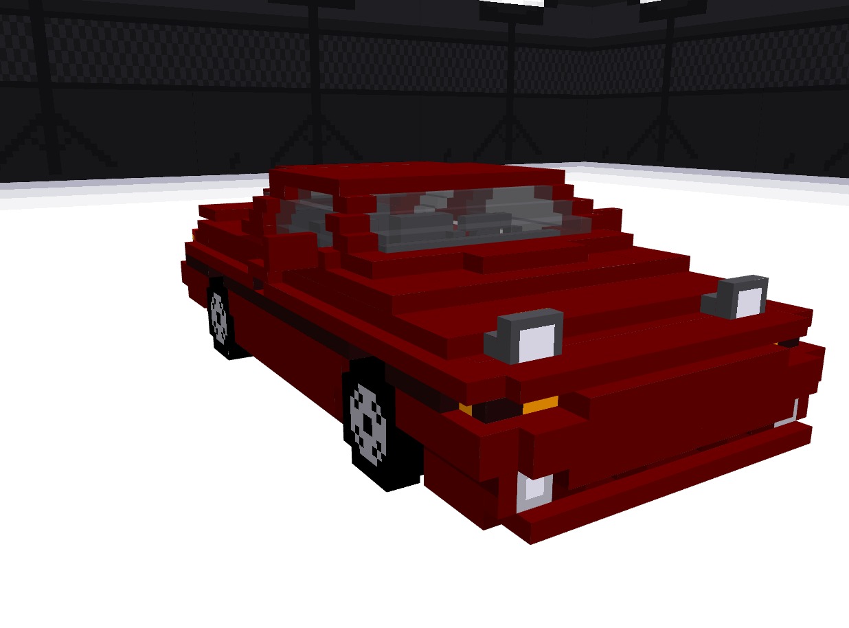 Toyota Supra A70 MK3 minecraft style Low-poly 3D model_4