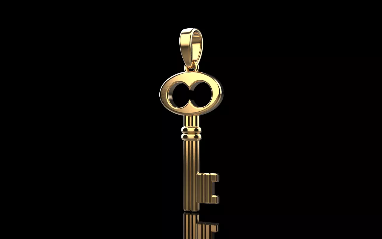 Key pendant model 955 3D print model_0