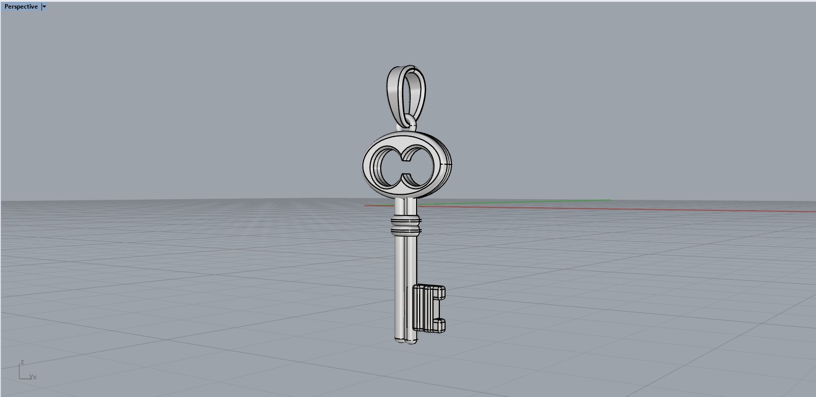 Key pendant model 955 3D print model_9