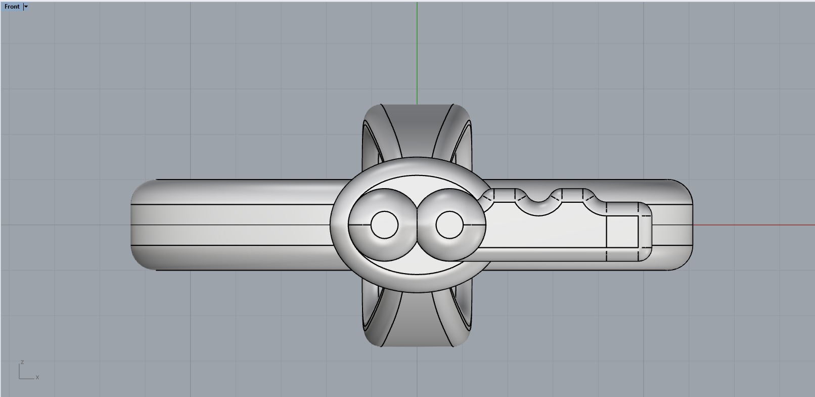 Key pendant model 955 3D print model_7