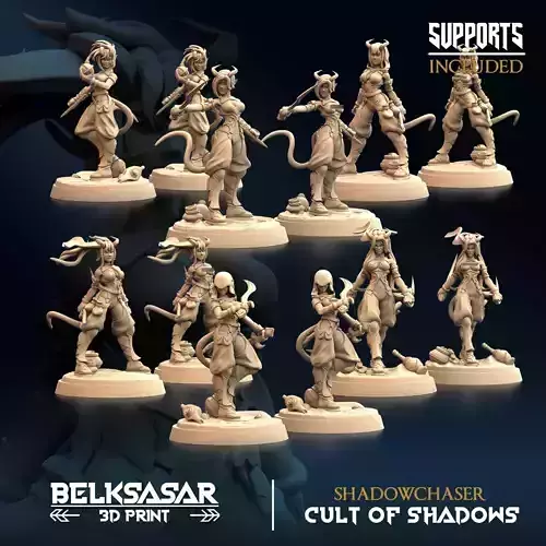 Tiefling - Shadowchaser Nude and Normal Set x6