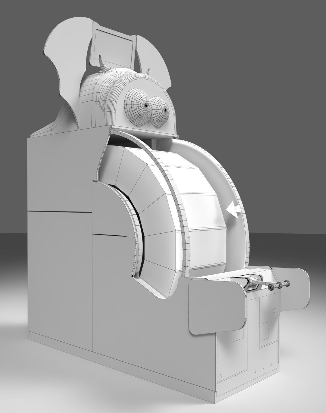 Bay Tek Ticket Monster Redemption Arcade Game 3D model_3