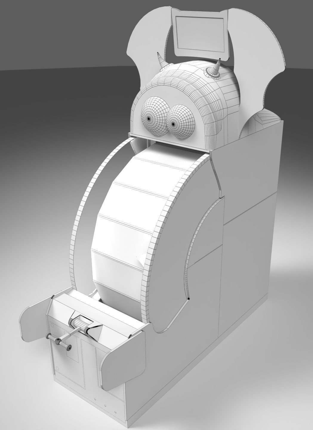 Bay Tek Ticket Monster Redemption Arcade Game 3D model_4