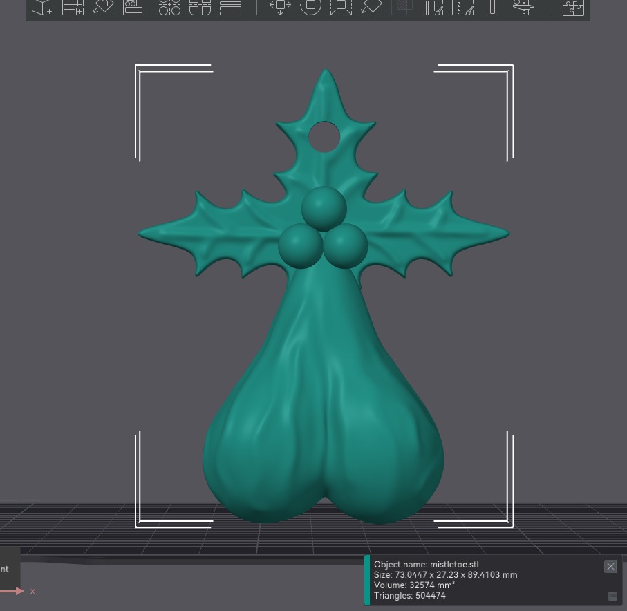 Mistletoe Jingle Balls xmas ornament 3D print model_2