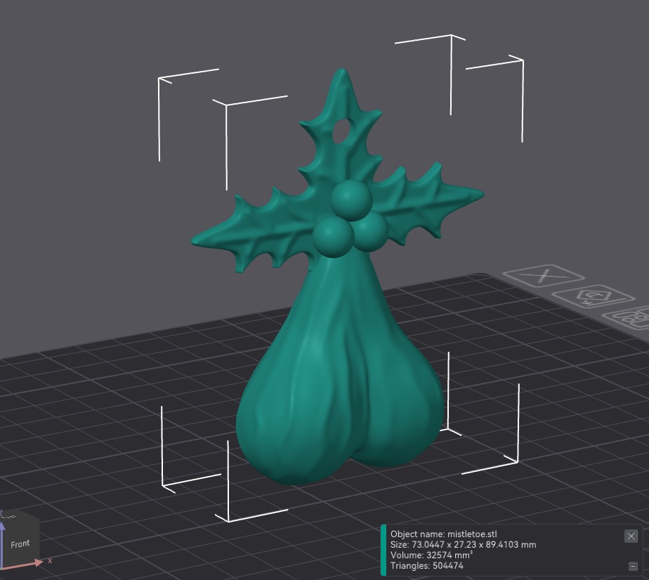 Mistletoe Jingle Balls xmas ornament 3D print model_3