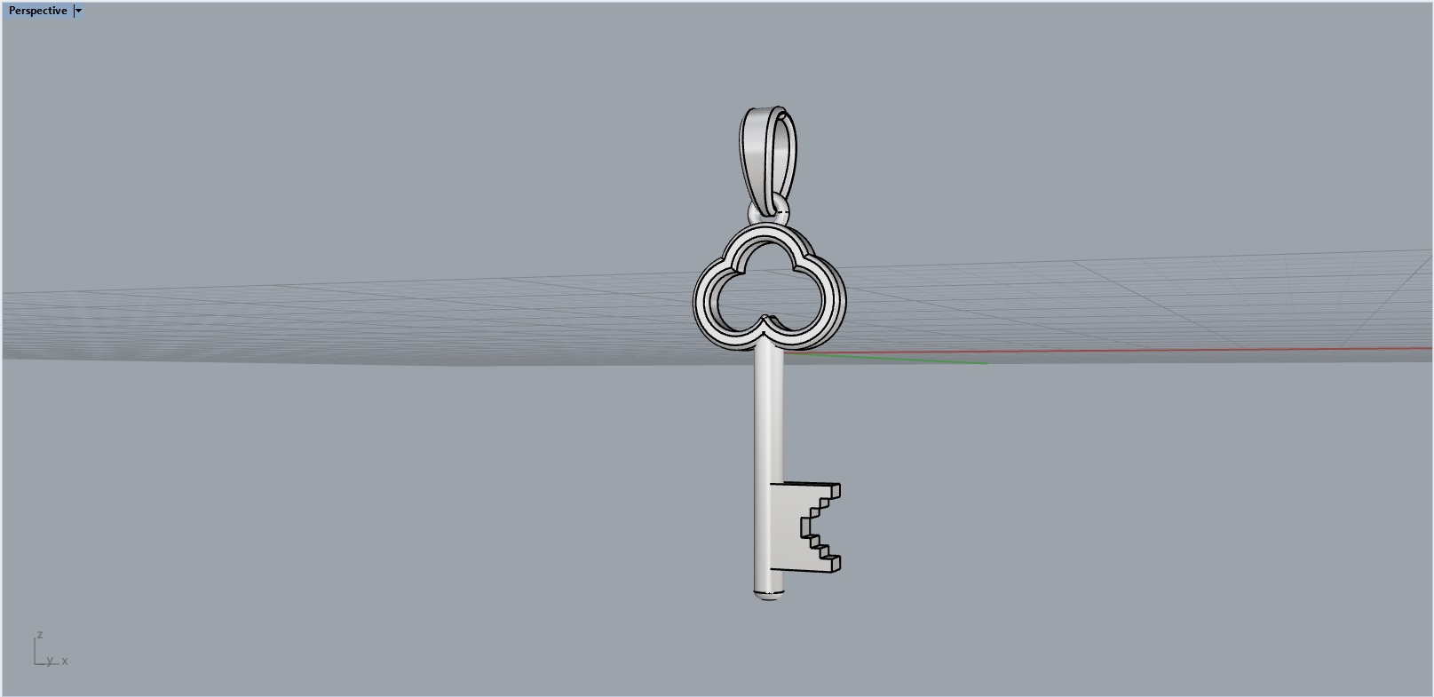 Key pendant model 954 3D print model_9