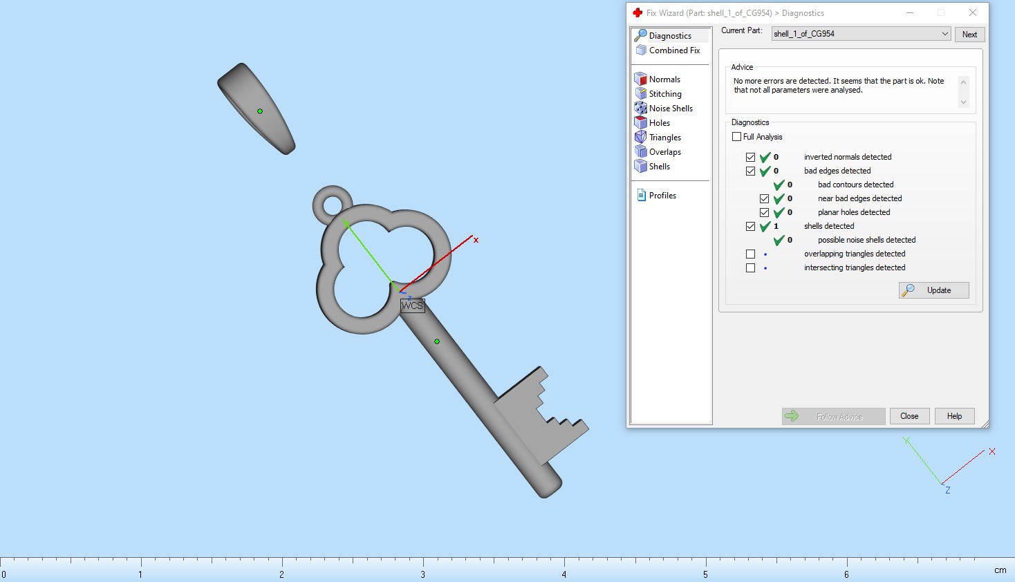 Key pendant model 954 3D print model_5