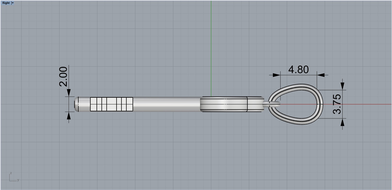 Key pendant model 954 3D print model_8