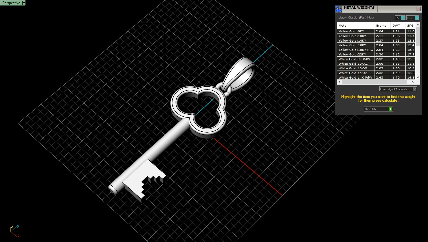 Key pendant model 954 3D print model_4