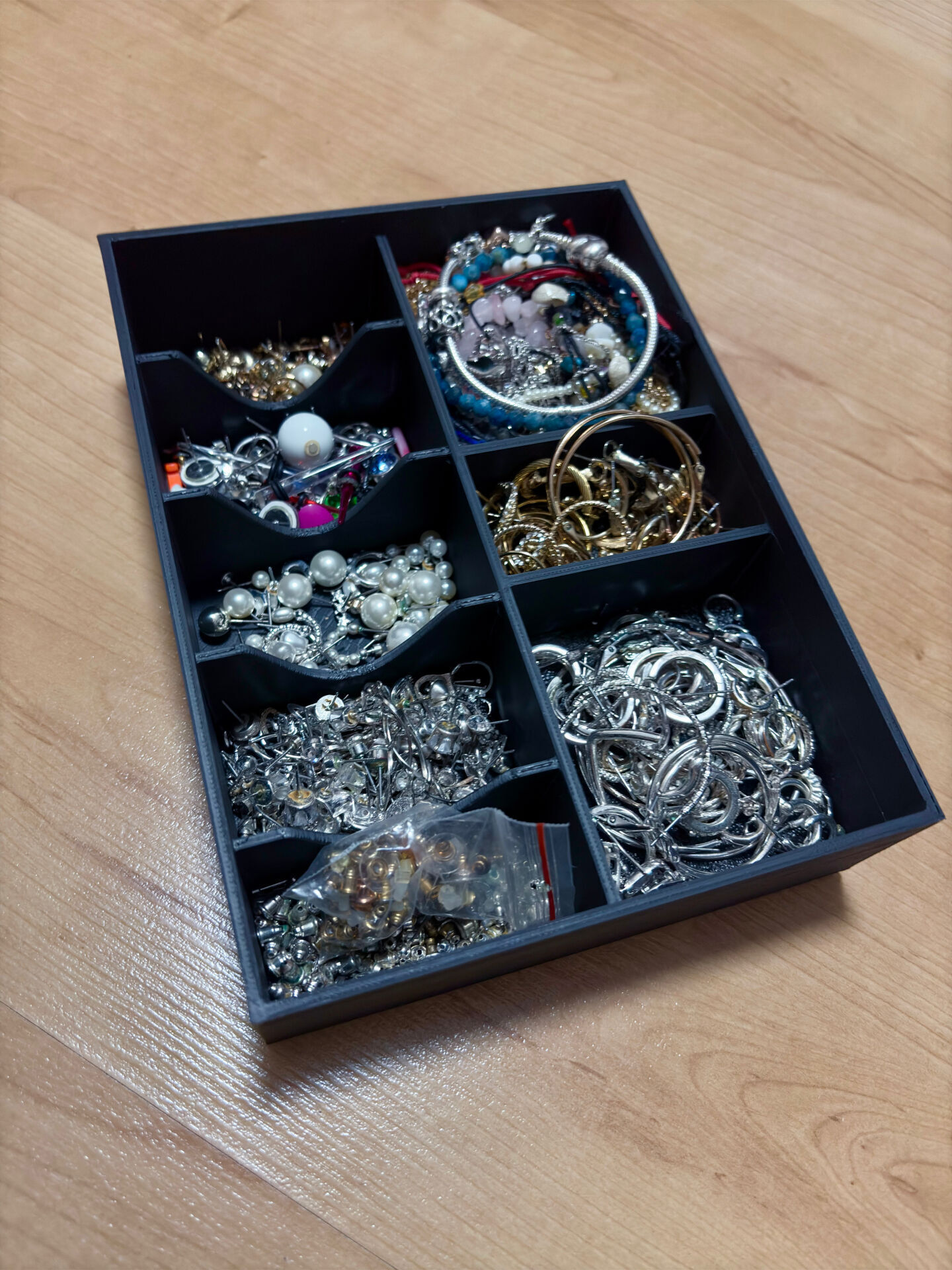 Jewelry Box with Curved Lid 3D Printable Model 3D print model_3