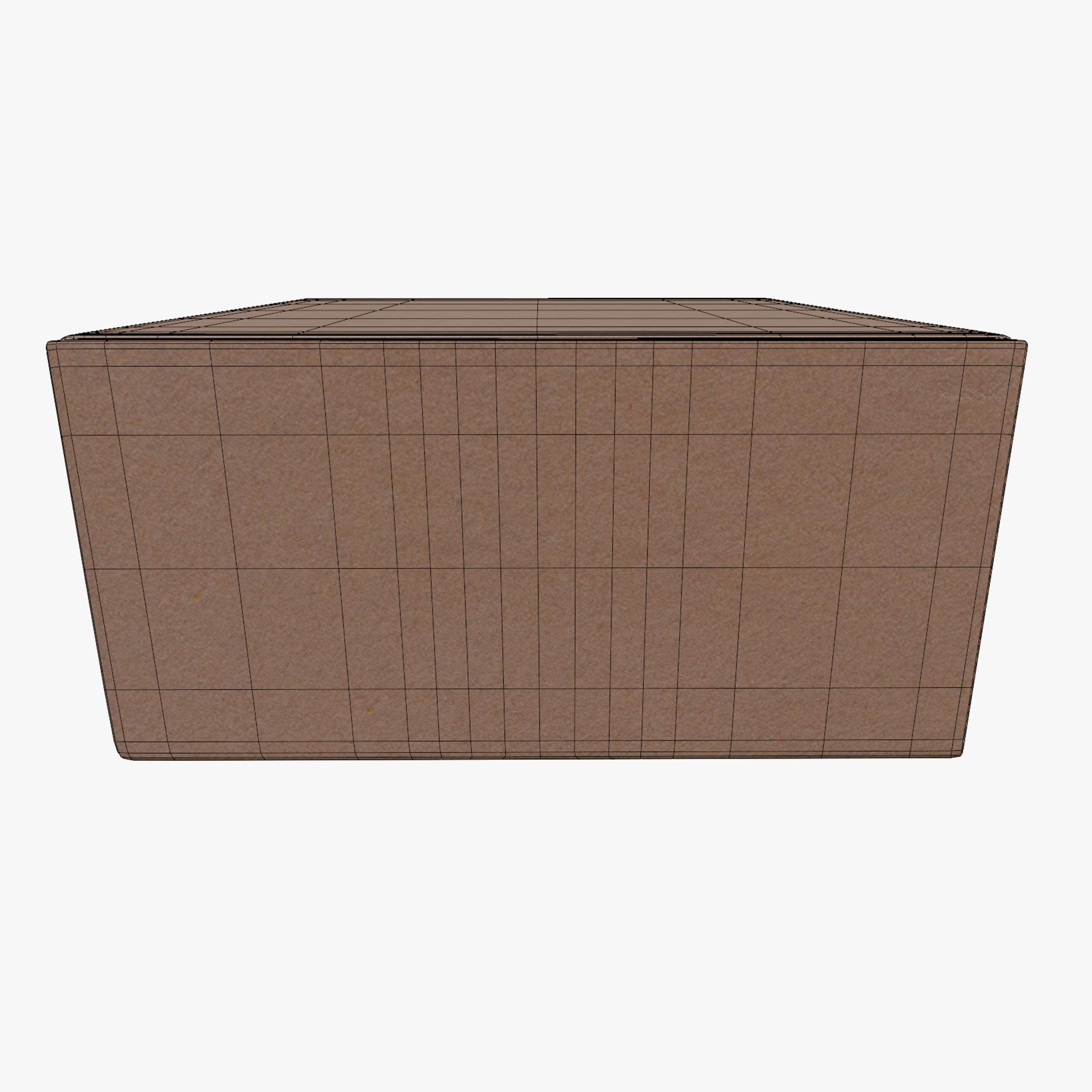 Cardboard box Low-poly 3D model_9