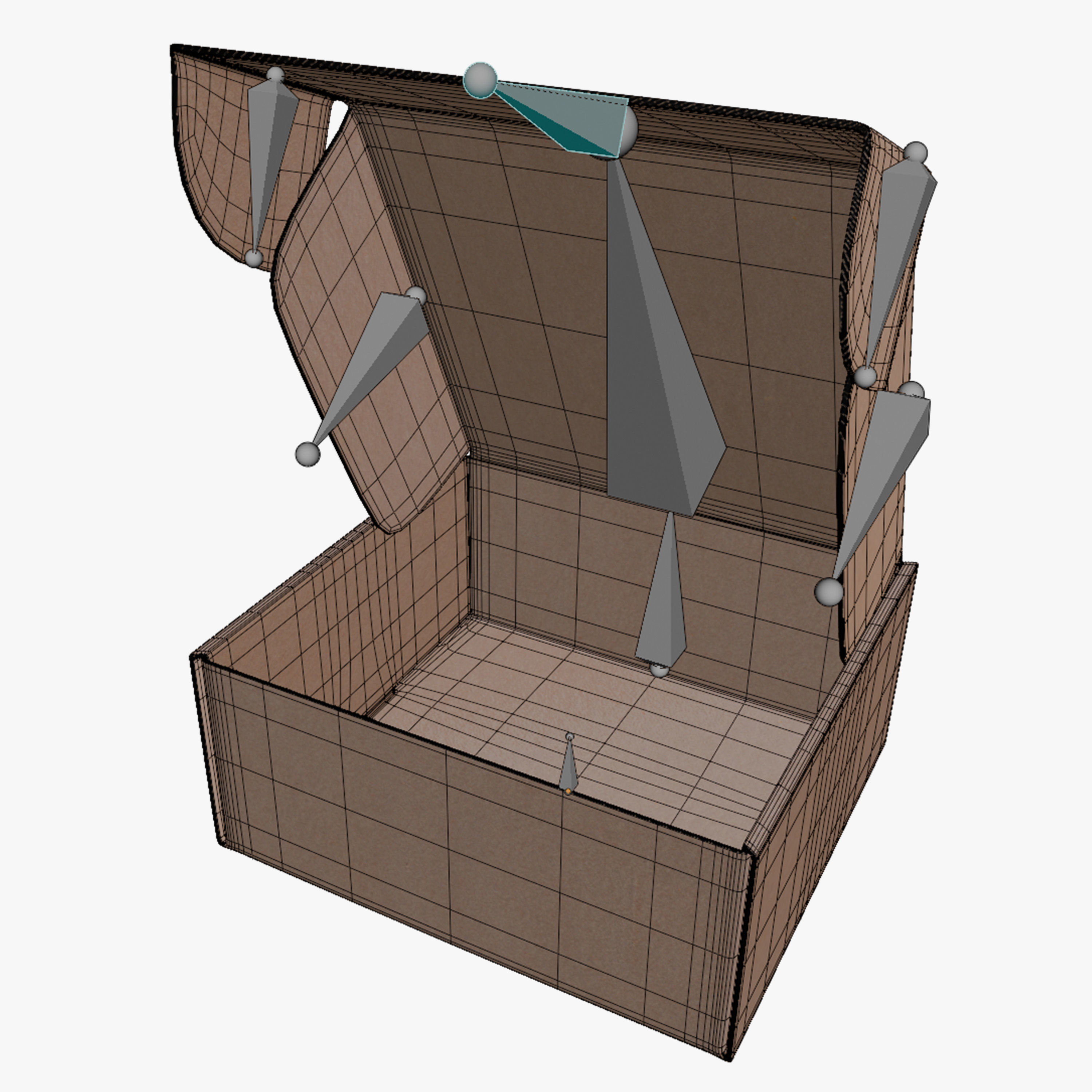 Cardboard box Low-poly 3D model_13