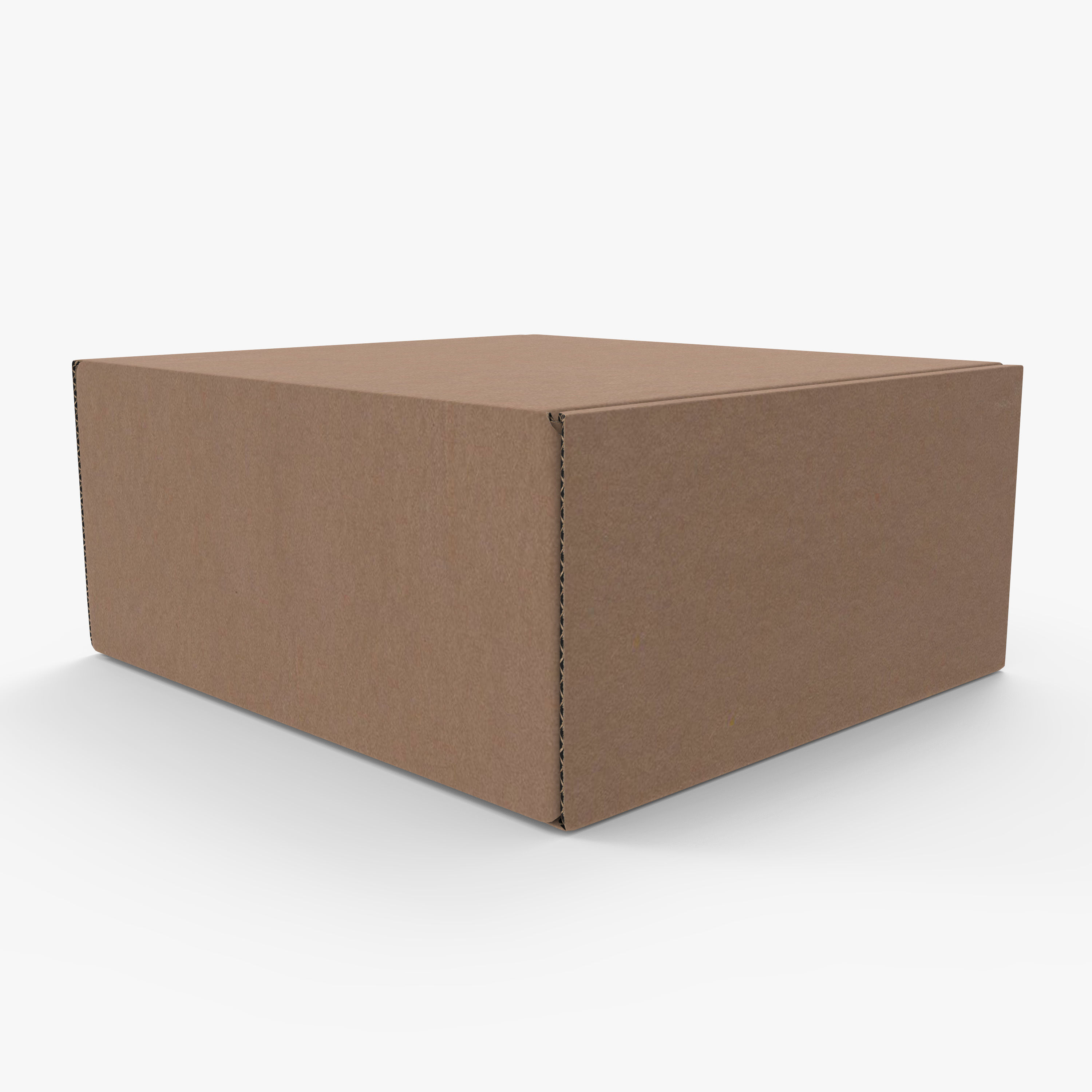 Cardboard box Low-poly 3D model_2