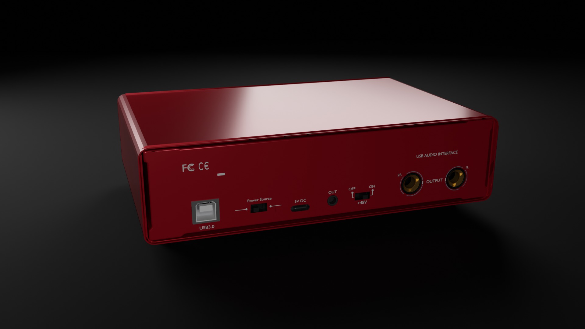 Audio Interface Mixer AudioArray 3D model_2