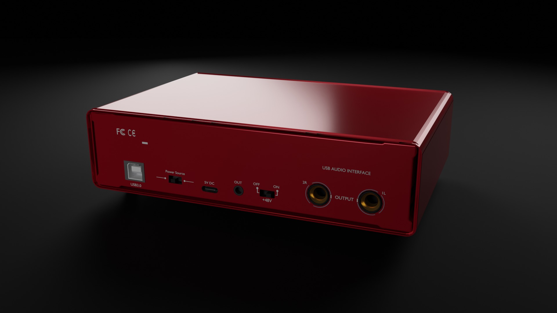 Audio Interface Mixer AudioArray 3D model_3