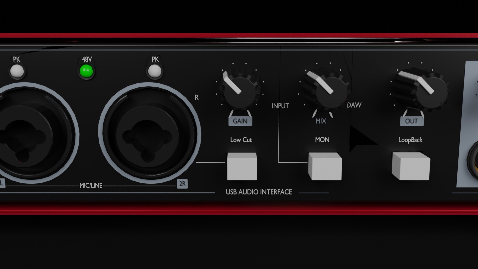 Audio Interface Mixer AudioArray 3D model_6