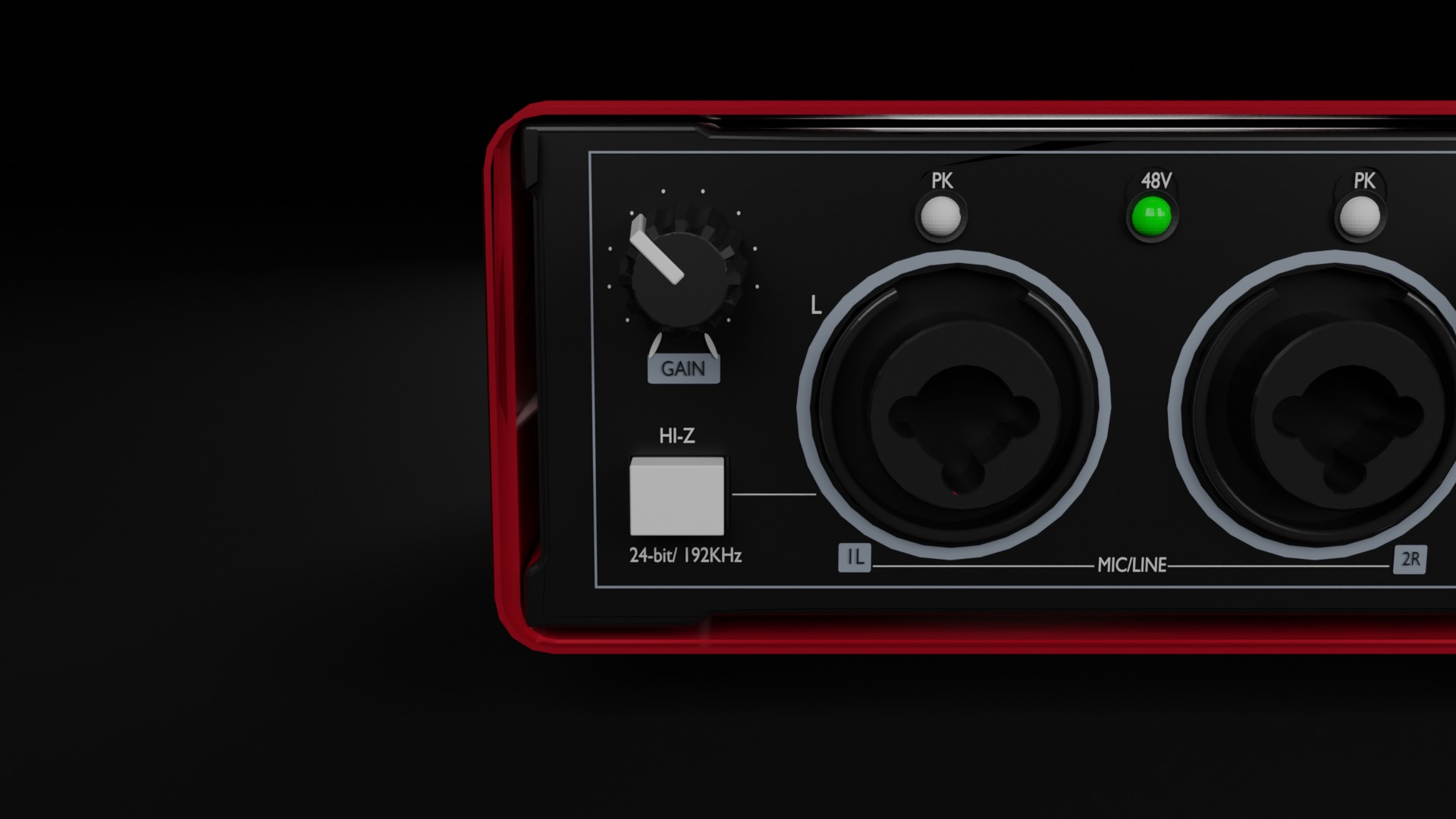 Audio Interface Mixer AudioArray 3D model_5