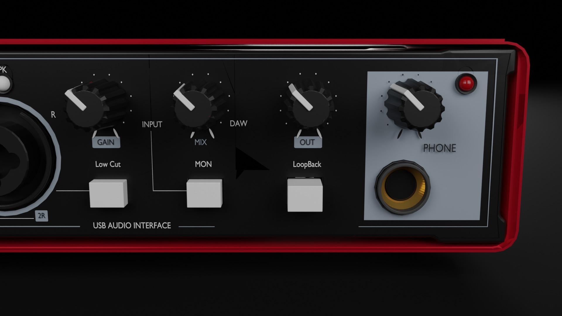 Audio Interface Mixer AudioArray 3D model_7